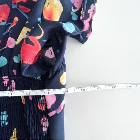 KE NED IK Floral Maxi Dress Women's M Ruffled V-Neck NWT - Picture 7 of 8